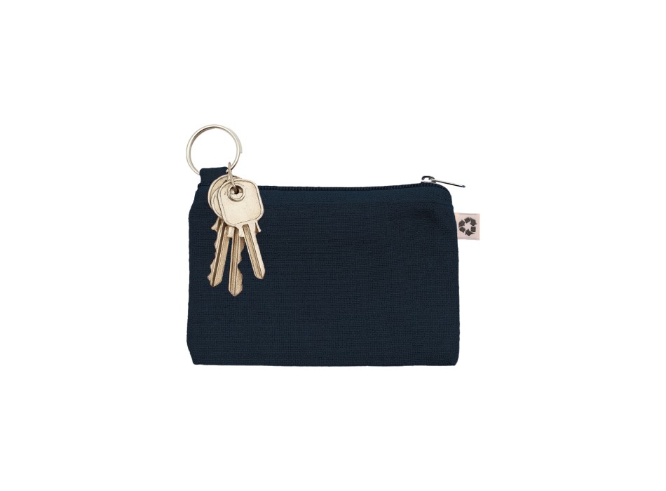 Bustina in cotone riciclato 220 g/m&sup2;  con anello portachiavi interno estraibile FullGadgets.com