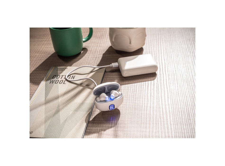 CAETANO. Auricolari wireless con 4 ore di autonomia in ABS riciclato (100% rABS) FullGadgets.com