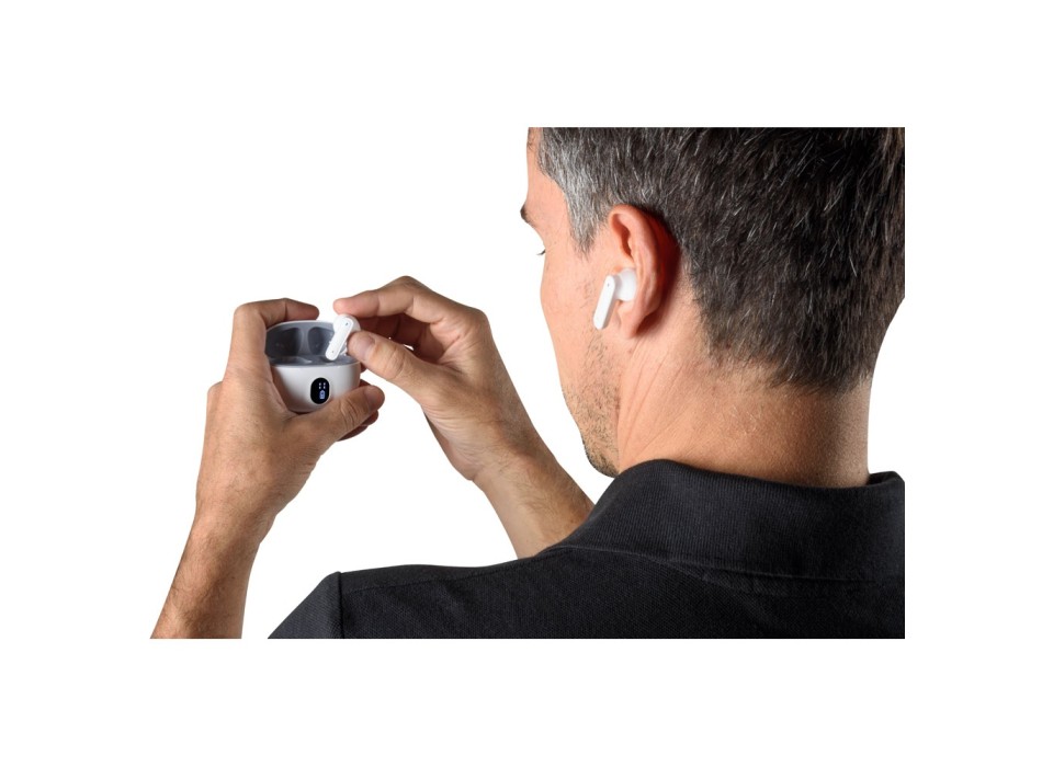 CAETANO. Auricolari wireless con 4 ore di autonomia in ABS riciclato (100% rABS) FullGadgets.com
