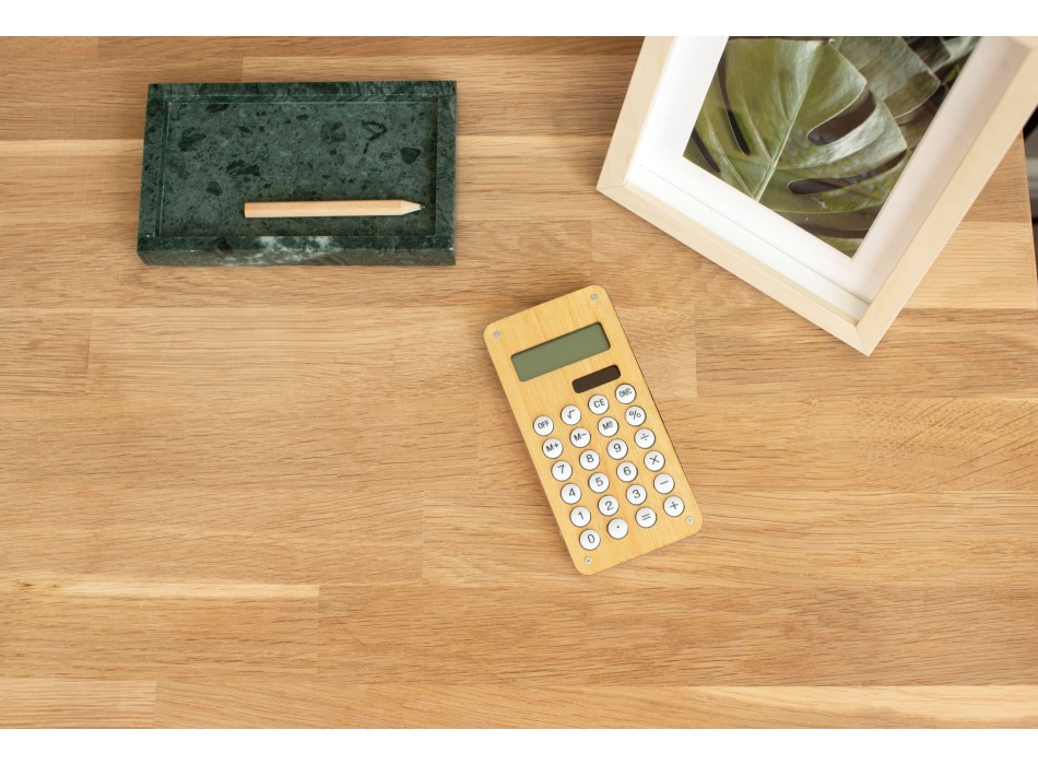 Calcolatrice in bamboo e ABS Thomas FullGadgets.com