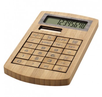 Calcolatrice realizzata in bambù Eugene FullGadgets.com