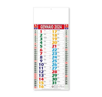 Calendario 2024 da muro mensile, 12 fogli,su cartapatinata, termosaldato Testi in italiano FullGadgets.com