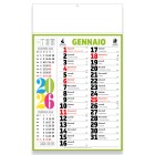 Calendario 2026 da muro mensile multicolore,12 fogli, su carta patinata, termosaldato FullGadgets.com