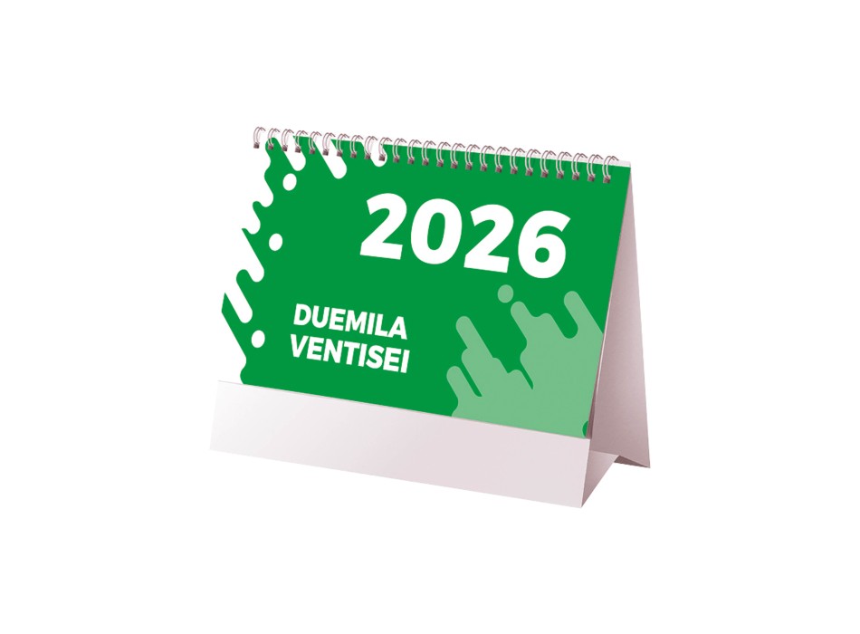 Calendario 2026 da tavolo mensile bicolore, 13 fogli su carta patinata opaca FullGadgets.com