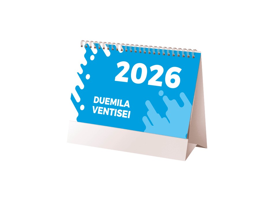 Calendario 2026 da tavolo mensile bicolore, 13 fogli su carta patinata opaca FullGadgets.com