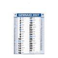Calendario 2026 da muro mensile bicolore, 12 fogli, su carta patinata, termosaldato