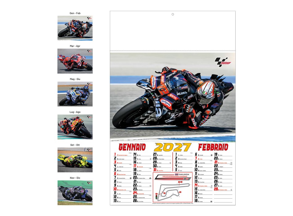 Calendario 2027 da parete mensile, 6 fogli illustrati in carta patinata da 130 g/m FullGadgets.com
