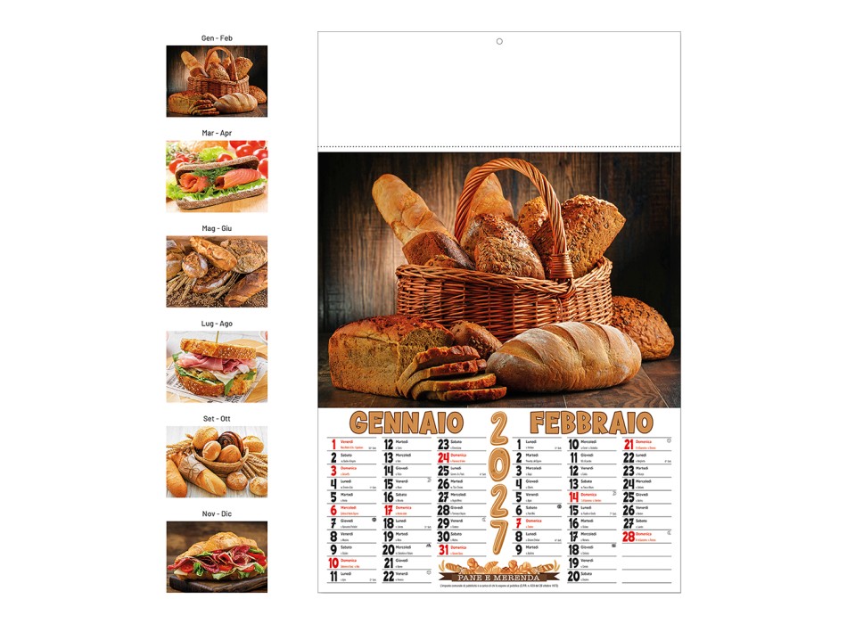 Calendario 2027 da parete mensile, 6 fogli illustrati in carta patinata da 130 g/m FullGadgets.com