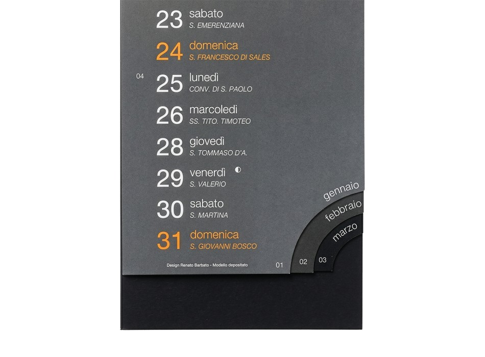 Calendario 2027 da parete mensile in cartoncino nero da 300 g/m2 FullGadgets.com