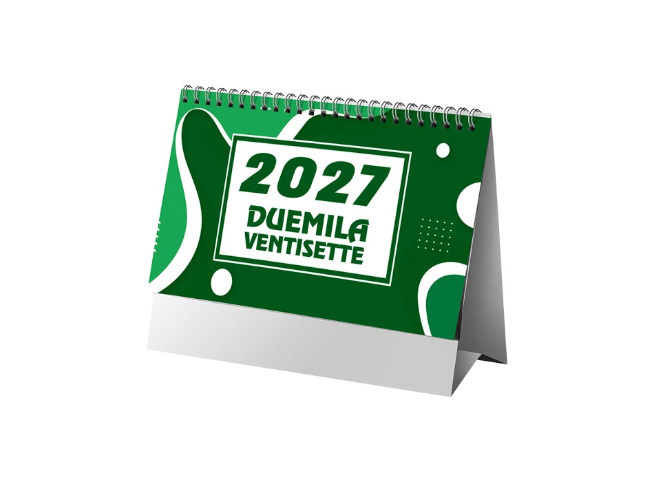 Calendario 2027 da tavolo mensile bicolore, 13 fogli su carta patinata opaca FullGadgets.com