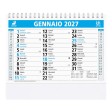 Calendario 2027 da tavolo mensile bicolore, 13 fogli su carta patinata opaca FullGadgets.com