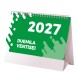 Calendario 2027 da tavolo mensile bicolore, 13 fogli su carta patinata opaca FullGadgets.com