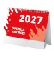 Calendario 2027 da tavolo mensile bicolore, 13 fogli su carta patinata opaca FullGadgets.com
