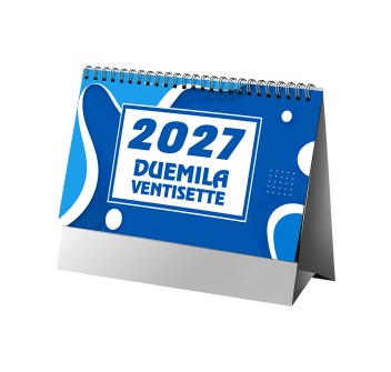 Calendario 2027 da tavolo mensile bicolore, 13 fogli su carta patinata opaca FullGadgets.com