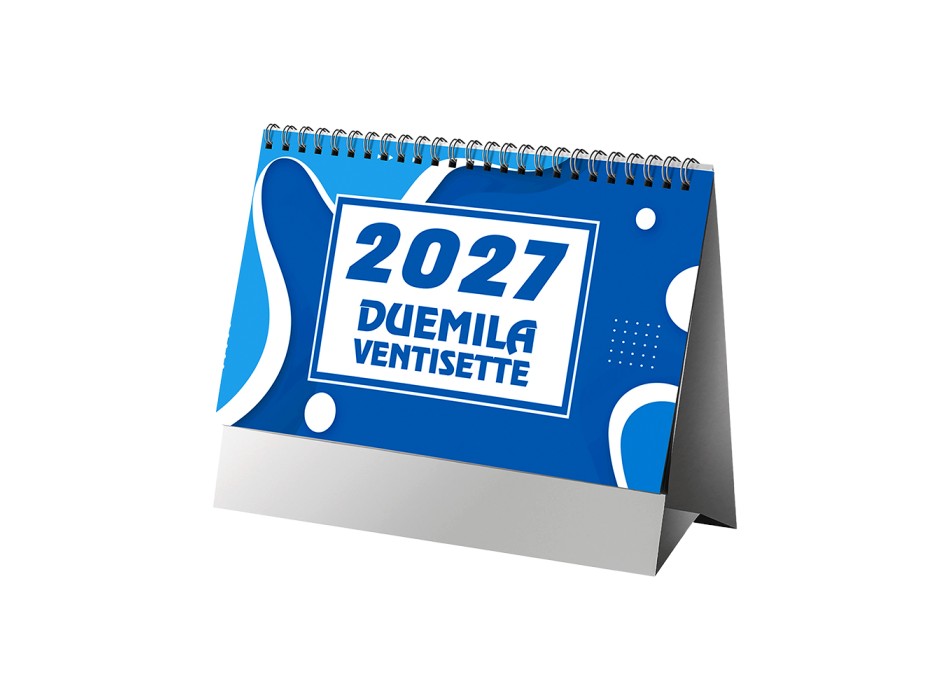 Calendario 2027 da tavolo mensile bicolore, 13 fogli su carta patinata opaca FullGadgets.com