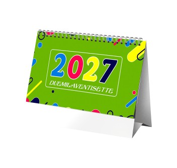 Calendario 2027 da tavolo mensile multicolore, 13 fogli su carta patinata opaca FullGadgets.com