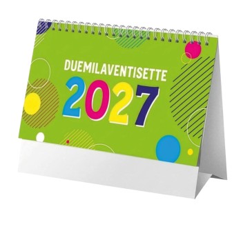 Calendario 2027 da tavolo mensile multicolore, 13 fogli su carta patinata opaca FullGadgets.com