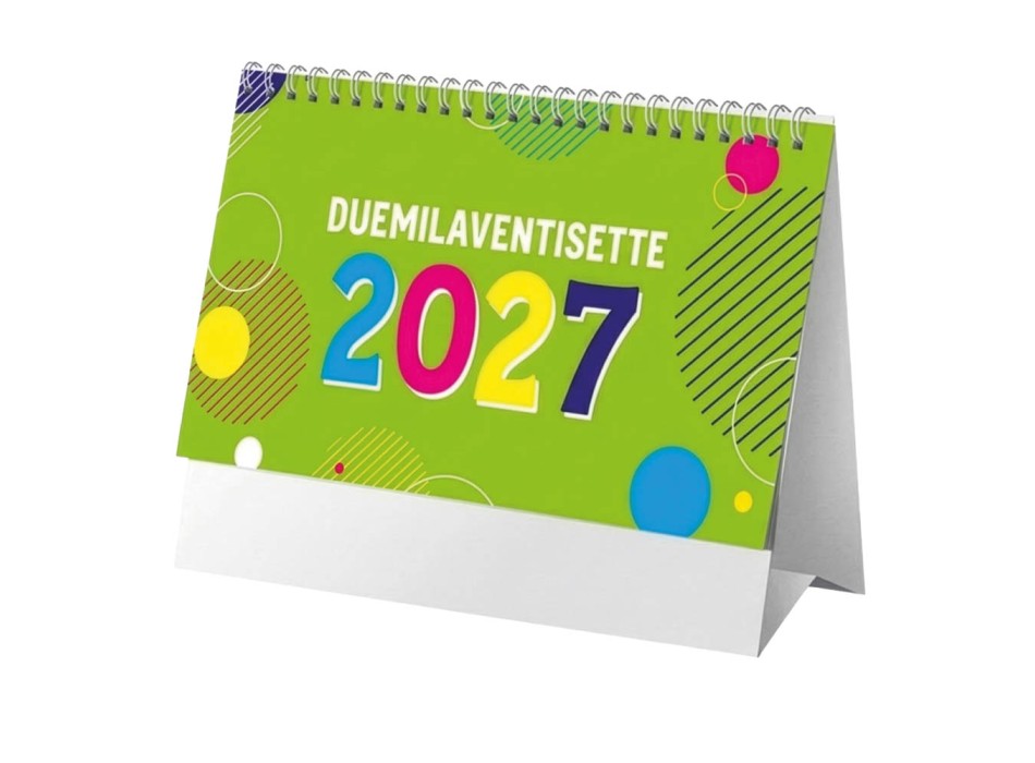 Calendario 2027 da tavolo mensile multicolore, 13 fogli su carta patinata opaca FullGadgets.com