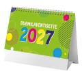 Calendario 2026 da tavolo mensile multicolore, 13 fogli su carta patinata opaca