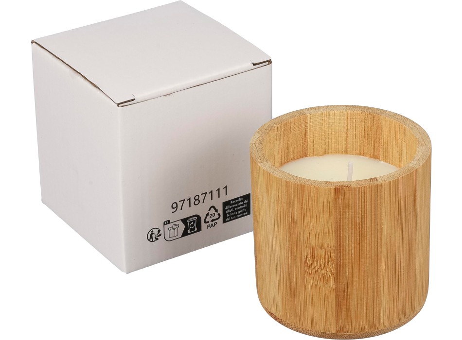Candela in bambù con cera vegetale Eli FullGadgets.com