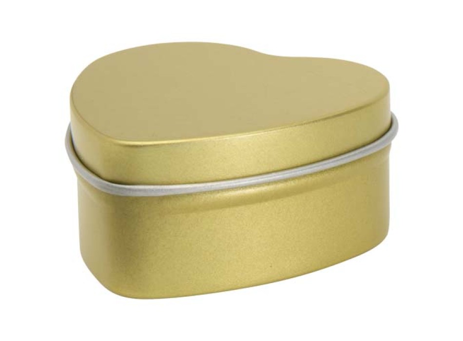 Candela in scatola di latta a forma di cuore all'aroma di vaniglia Blissful FullGadgets.com
