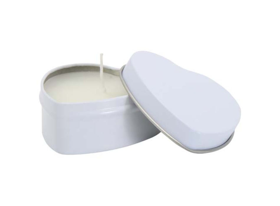 Candela in scatola di latta a forma di cuore all'aroma di vaniglia Blissful FullGadgets.com