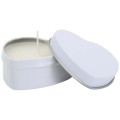Candela in scatola di latta a forma di cuore all'aroma di vaniglia Blissful
