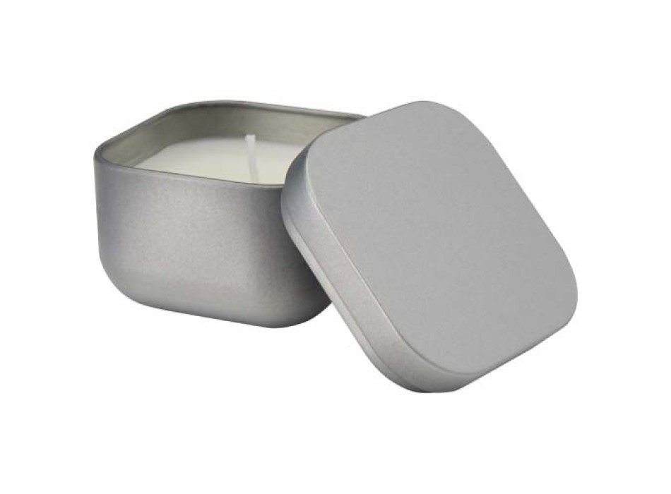 Candela in scatola di latta quadrata all'aroma di vaniglia Tindra FullGadgets.com