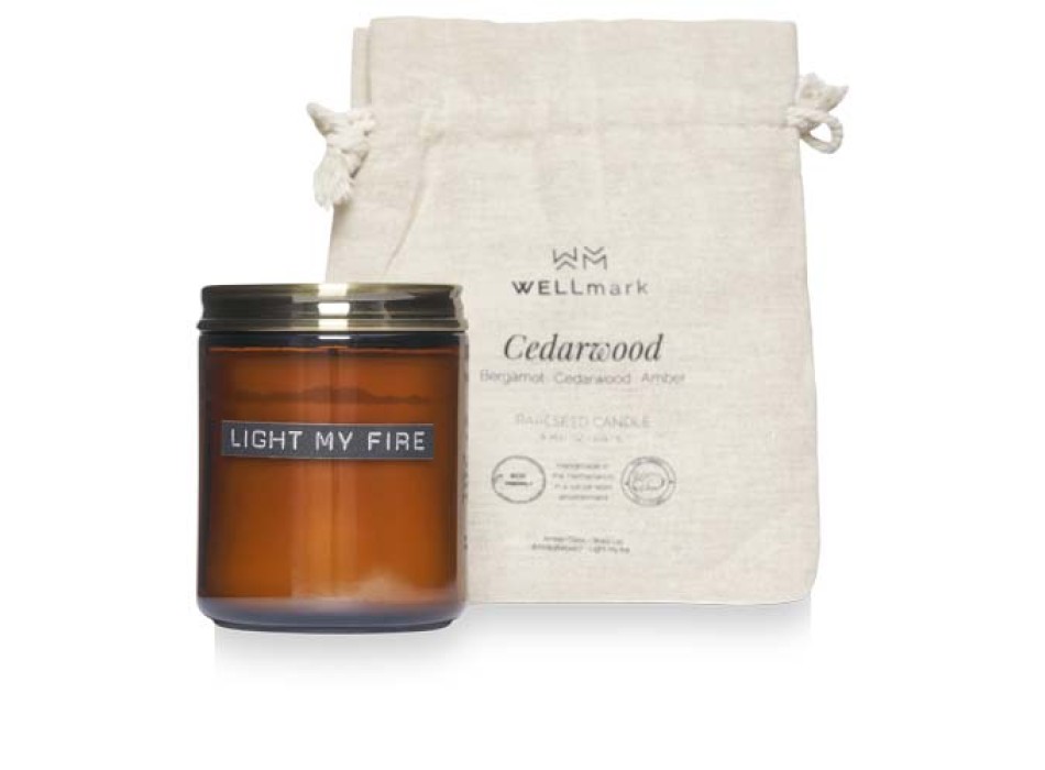 Candela profumata al legno di cedro formato medio Wellmark FullGadgets.com