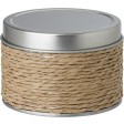 Candela profumata in scatola di metallo rivestita in corda Zora FullGadgets.com