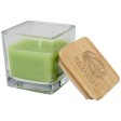 Candela quadrata in vetro con coperchio in bambù Ambra FullGadgets.com