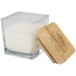 Candela quadrata in vetro con coperchio in bambù Ambra FullGadgets.com