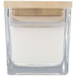 Candela quadrata in vetro con coperchio in bambù Ambra FullGadgets.com