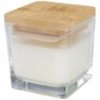 Candela quadrata in vetro con coperchio in bambù Ambra FullGadgets.com