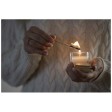 Candela quadrata in vetro con coperchio in bambù Ambra FullGadgets.com