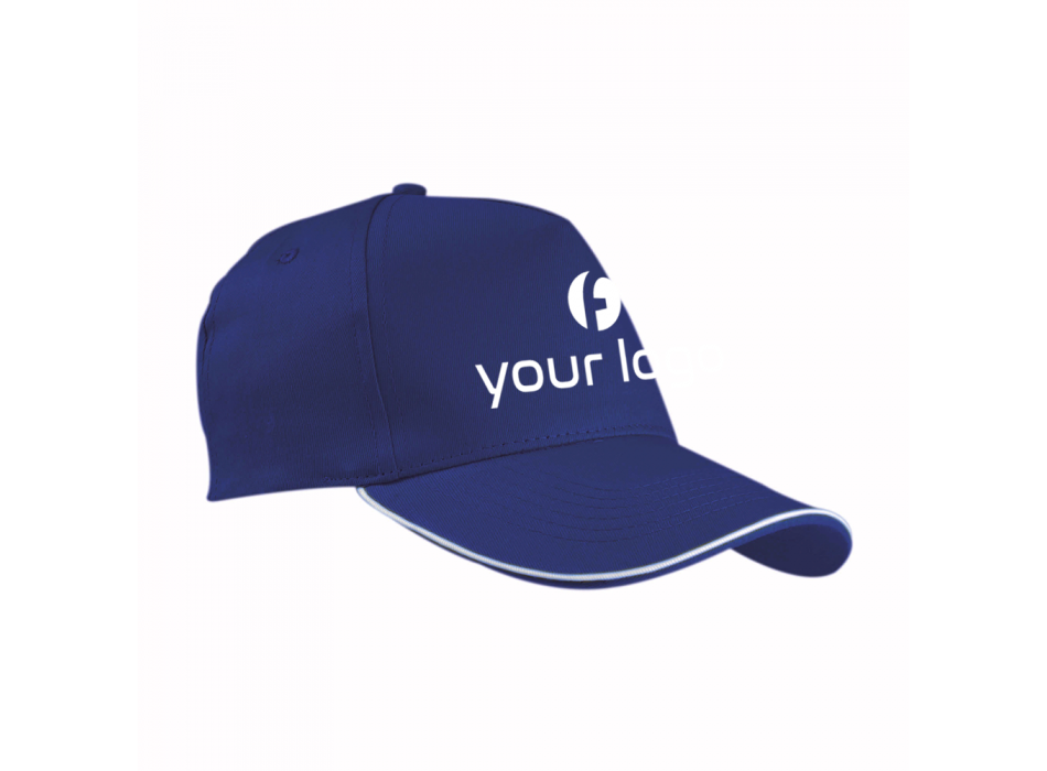 Cappellino a 5 pannelli, visiera precurvata con profilo di contrasto FullGadgets.com