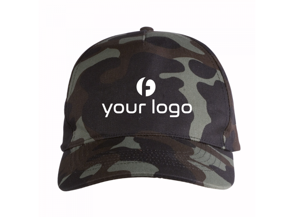 Cappellino baseball 5 pannelli mimetico. Regolazione in velcro FullGadgets.com