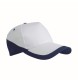 Cappellino in cotone, 5 pannelli, base bianca e bordi colorati FullGadgets.com