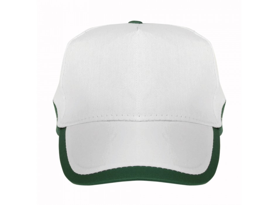 Cappellino in cotone, 5 pannelli, base bianca e bordi colorati FullGadgets.com