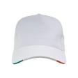 Cappellino in cotone, 5 pannelli con profilo e ricamo tricolore FullGadgets.com