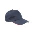 Cappellino Baseball In Cotone Personalizzabile A 5 Pannelli Con Ricamo Tricolore