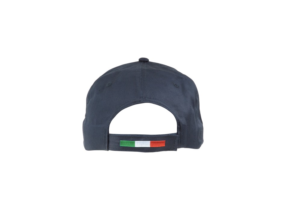 Cappellino in cotone, 5 pannelli con profilo e ricamo tricolore FullGadgets.com