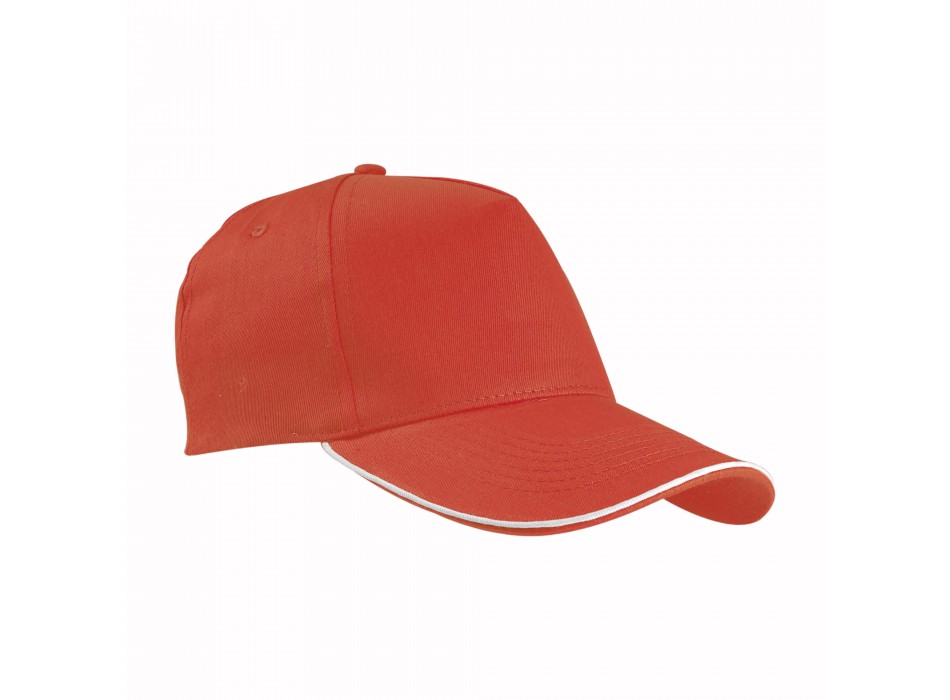 Cappellino in cotone, 5 pannelli con profilo in contrasto FullGadgets.com