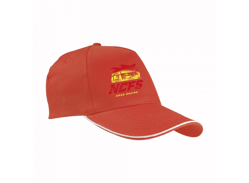 Cappellino in cotone, 5 pannelli con profilo in contrasto FullGadgets.com