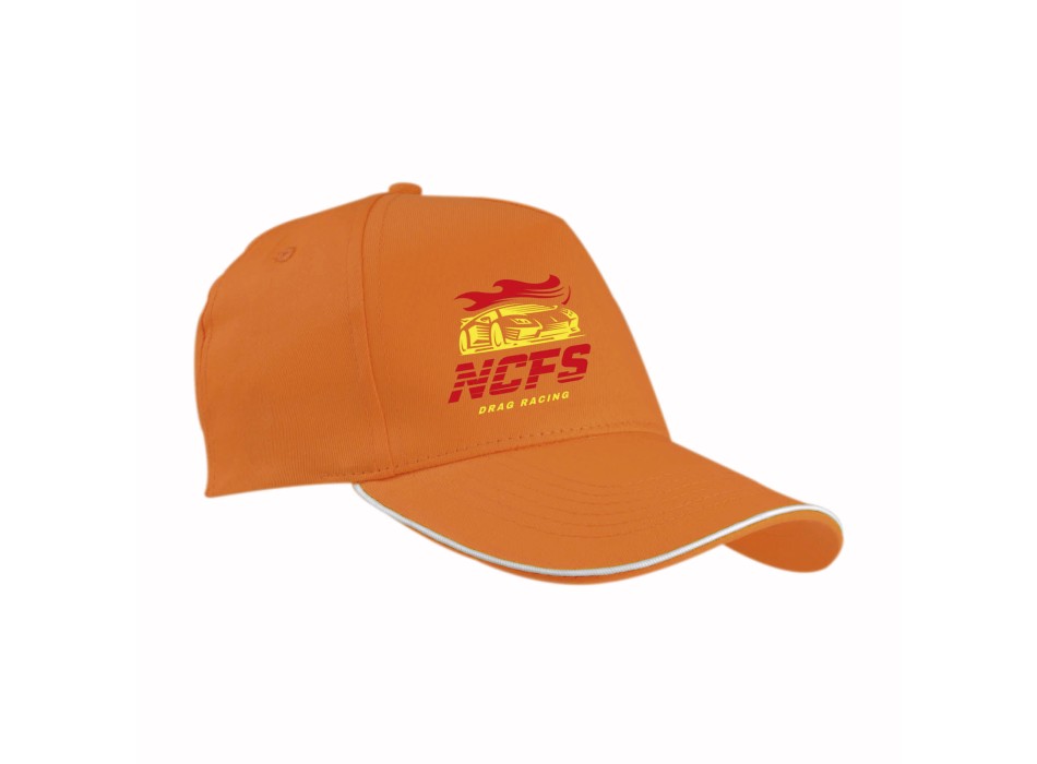 Cappellino in cotone, 5 pannelli con profilo in contrasto FullGadgets.com