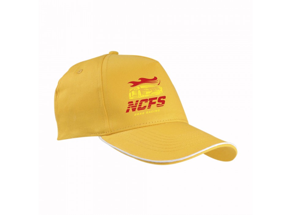 Cappellino in cotone, 5 pannelli con profilo in contrasto FullGadgets.com