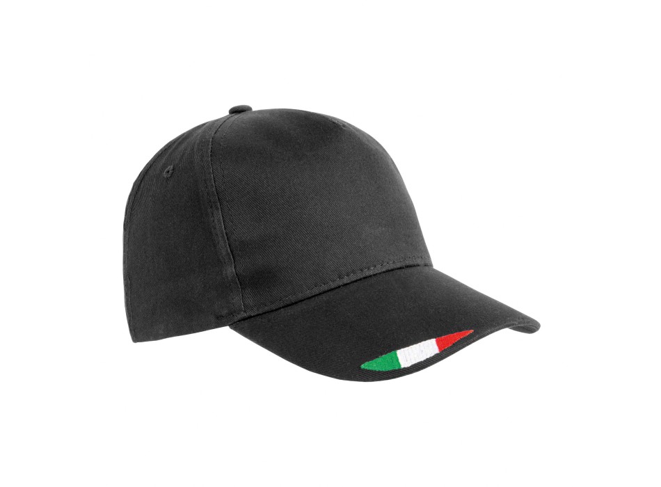 Cappellino in cotone, 5 pannelli con ricamo tricolore FullGadgets.com