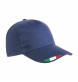 Cappellino in cotone, 5 pannelli con ricamo tricolore FullGadgets.com