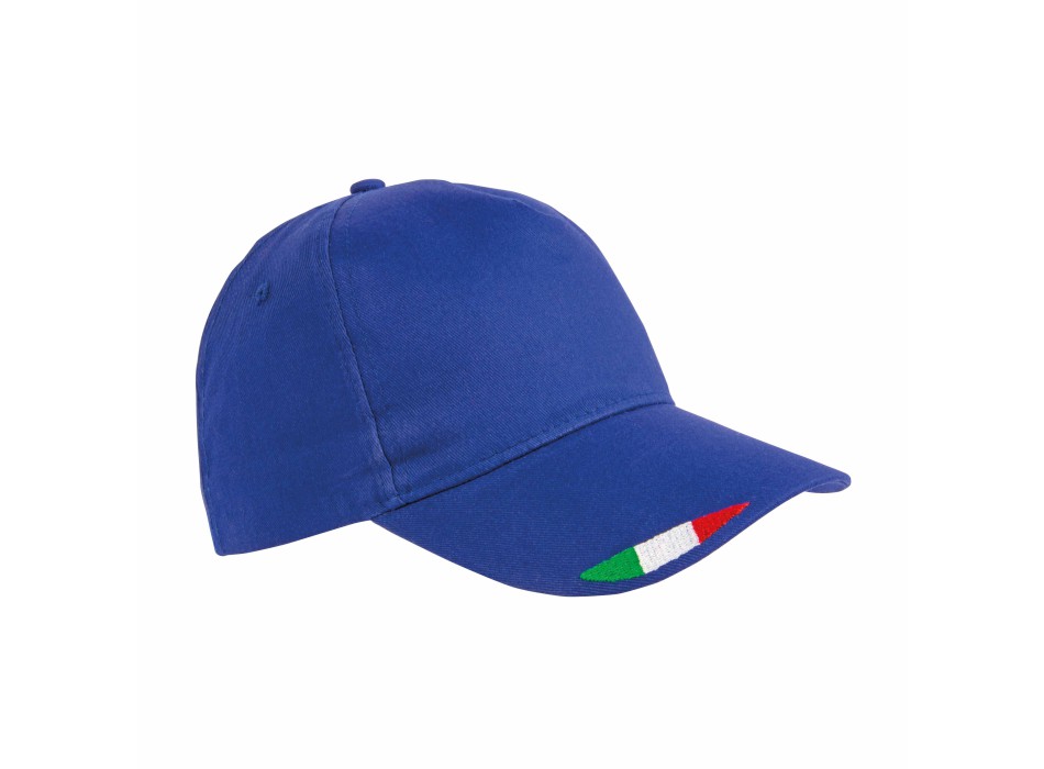 Cappellino in cotone, 5 pannelli con ricamo tricolore FullGadgets.com