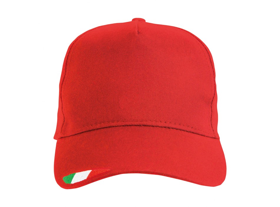 Cappellino in cotone, 5 pannelli con ricamo tricolore FullGadgets.com